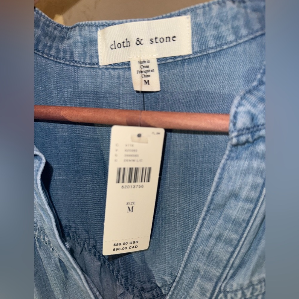 Cloth & Stone Women's Light Blue Denim Overalls